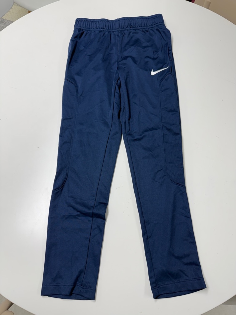 Nike Boys Navy Blue Track Pants with White Swoosh